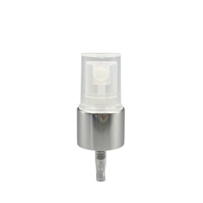 18/410 İnce Mist Püskürtme Pompası Gümüş Alüminyum Kapatma 0.12ML SS316 Nervürlü Etek
