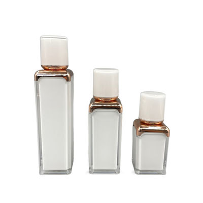 15ml 30ml Havasız Boş Makyaj Şişeleri Çift Duvar Kare ABS Kapak