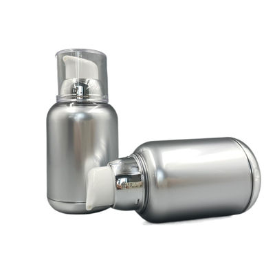 Twist 80ml 100ml Havasız Pompa Şişeleri Vakumlu PP MS Metalize Yuvarlak Tabanlı