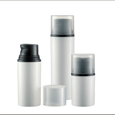Cilt Bakımı Boş Siyah Losyon Pompa Şişesi 15ml 30ml 50ml PP Geçmeli