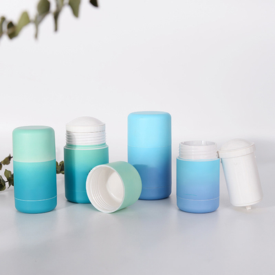 30g 50g Yuvarlak Şekil PCR Malzeme Plastik Doldurulabilir Deodorant Çubuk Konteyner