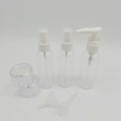 Pompa Kaşık Damlalık Huni Krem Kavanoz Seyahat Sprey Şişesi Için Özelleştirilmiş PVC Yıkama Torbası
