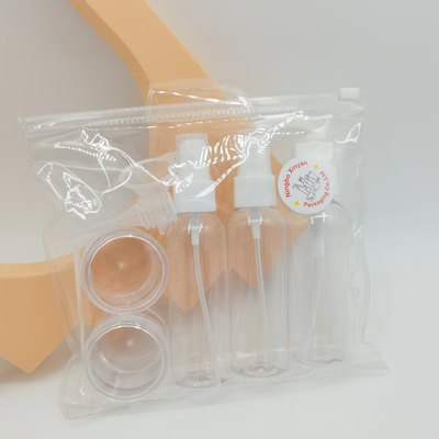 Pompa Kaşık Damlalık Huni Krem Kavanoz Seyahat Sprey Şişesi Için Özelleştirilmiş PVC Yıkama Torbası
