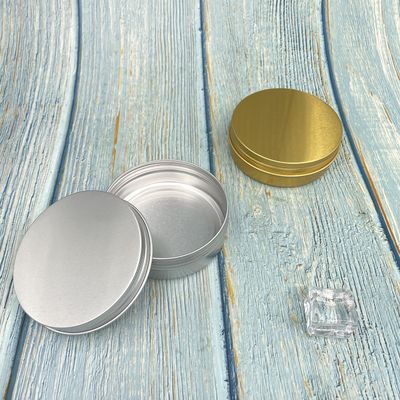 Altın Alüminyum Teneke Kavanozlar 100ml kimyasallara dayanıklı Vidalı Kapaklı Özelleştirilmiş renk