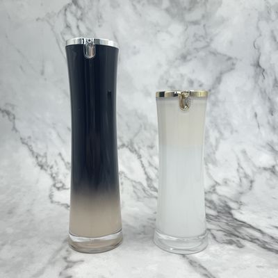 Lüks Akrilik Kozmetik Ambalaj Havasız Şişe 50ml 100ml Yaprak Şekli Nozullu