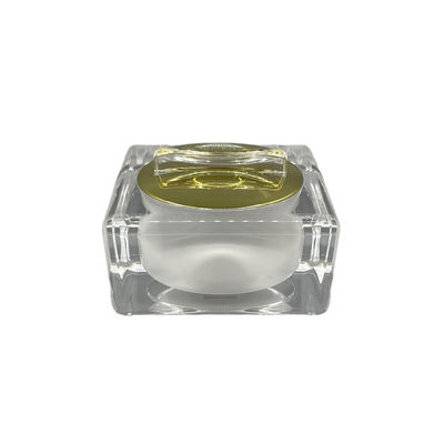 Kare tip yuvarlak kenarlı tasarım Akrilik krem ​​kavanoz Yüksek dereceli Ayna kapağı 30g, 50g XY2201