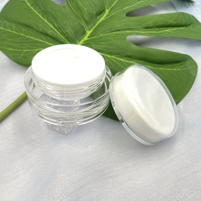 UV Korumalı Plastik Kozmetik Kavanozları Yuvarlak Akrilik Kaplar Cilt Bakım Kremi için 30g 50g