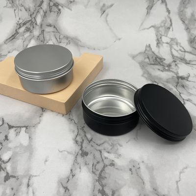Mat Siyah Alüminyum Teneke Kavanozlar 150ml Özel Renk sızdırmaz