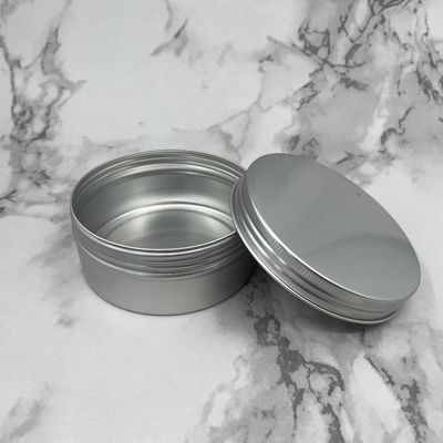 Şeker Alüminyum Teneke Kavanozlar 250ml Vidalı Kapaklı Metal Kutular