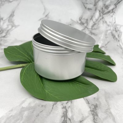 Balmumları için Küçük 60ml 80ml Alüminyum Teneke Kavanozlar Yuvarlak Kenar Vidalı Üst Büküm