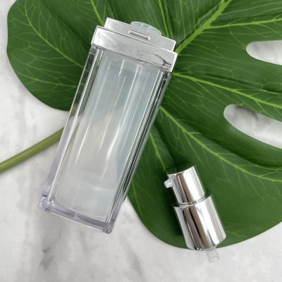 Kare Kozmetik Havasız Pompa Şişeleri 30ml Çift Duvar Alüminyum