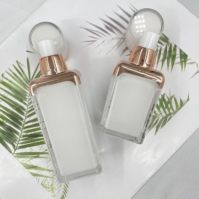 15ml 30ml Havasız Boş Makyaj Şişeleri Çift Duvar Kare ABS Kapak