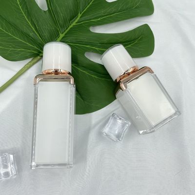 15ml 30ml Havasız Boş Makyaj Şişeleri Çift Duvar Kare ABS Kapak