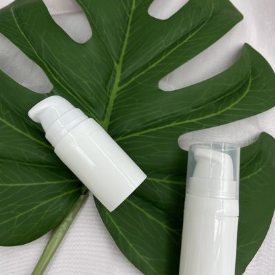 10ml 15ml Havasız Pompa Şişesi Beyaz Plastik Serigrafi Üzerine Geçmeli