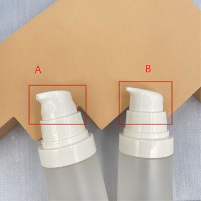 Şeffaf PP Havasız Şişe Pompası 30ml 50ml Ahşap Desenli Serigrafi