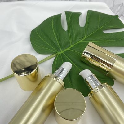 100ml 120ml Kozmetik Pompa Şişesi Boş Plastik Losyon Altın Akrilik Sıcak Damgalama