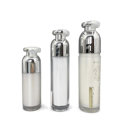Lüks Kozmetik Pompa Şişesi Çift Duvar 15ml ABS Klipsli Küçük Konteynerler