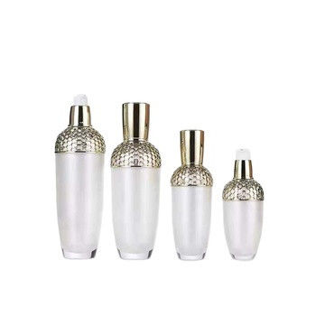 Oval Kozmetik Pompa Şişe Akrilik 100ml İpek Tarama Özelleştirilmiş