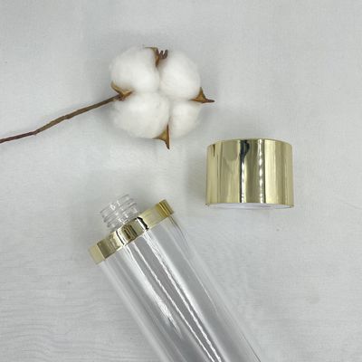 Altın Kapaklı PETG Plastik Şişeler Toner İçin Lüks Kozmetik Konteynerler 100ml 120ml
