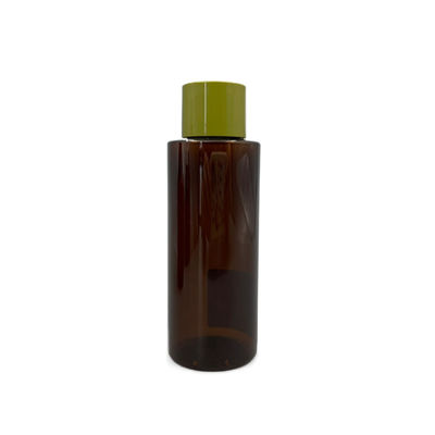100ml Amber PET Şişe PCR Kozmetik Ambalaj Beyaz Contalı UV Korumalı