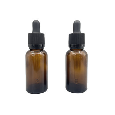 Opak Amber Cam Kozmetik Şişeler Damlalık Sabotaj Açık 30ml Fototaksili