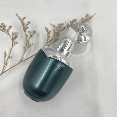 Çiçek 15ml Uçucu Yağ Şişesi Damlalık Oval Şekil Kapağı 0.53oz Kozmetik İçin Metalize