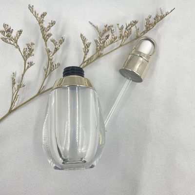 Yumurta Şekli Beyaz Damlalıklı Şişe Özel 10ml Akrilik PP Çift Duvar