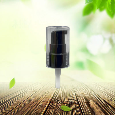 PP Siyah Krem Pompa Dispenseri 20/410 304H Pürüzsüz Kapatma 0.2ML / T Tam Şeffaf Kapaklı