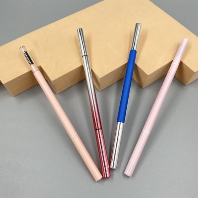 Hassas Üçgen Kaş Kalemi 146mm 7mm ABS Çift Kafa Fırçalı Göz Makyaj Kabı