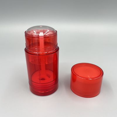 Kırmızı 75g Özel Deodorant Çubuk Konteyner Yuvarlak AS Baskılı