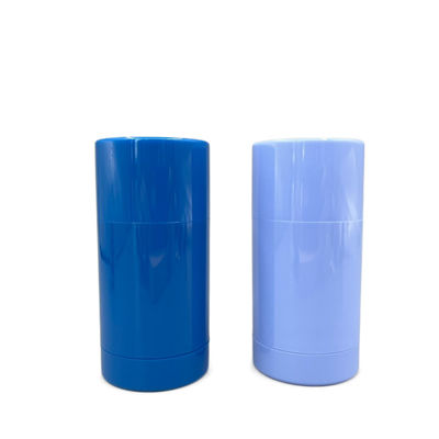 Mavi Push Up Deodorant Çubuğu Boş Kaplar Yuvarlak 50g 75g Özel Logo