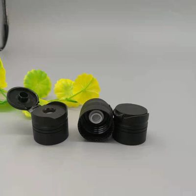Mat Siyah Plastik Vidalı Disk Üstten Flip Cap 24/410 Silikon Valf 9.5mm