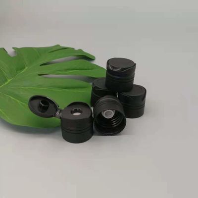 Mat Siyah Plastik Vidalı Disk Üstten Flip Cap 24/410 Silikon Valf 9.5mm