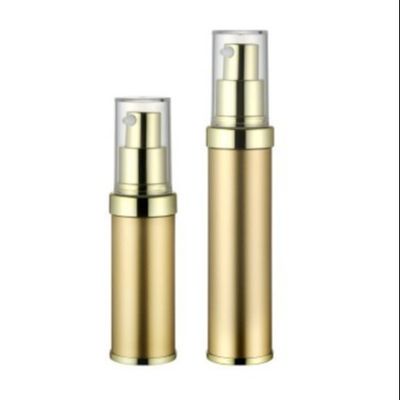 20ml Havasız Pompa Şişesi Altın Tek Duvar UV Korumalı Doldurulabilir Ofset Baskı