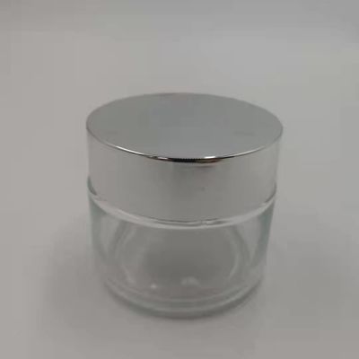 MSDS Şeffaf 100g Cam Krem Kavanoz Parlak Gümüş Kapaklı Beyaz Kapaklı Maske Çamur