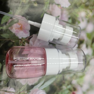 100ml Petg Pompa Şişe Şeffaf Pembe Tek Ambalaj İnce Püskürtücü Beyaz Yüz Yumuşak Dokunuş