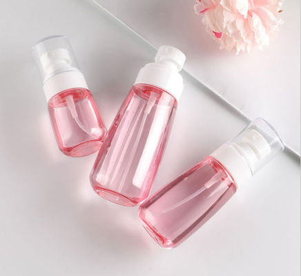 100ml Petg Pompa Şişe Şeffaf Pembe Tek Ambalaj İnce Püskürtücü Beyaz Yüz Yumuşak Dokunuş