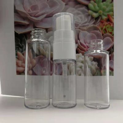 Yuvarlak 30ml 1.06oz Boyun 20mm Pet Püskürtme Şişesi Kalın Duvar Şeffaf Renk