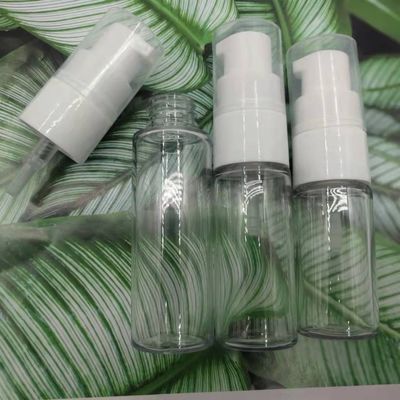 Yuvarlak 30ml 1.06oz Boyun 20mm Pet Püskürtme Şişesi Kalın Duvar Şeffaf Renk