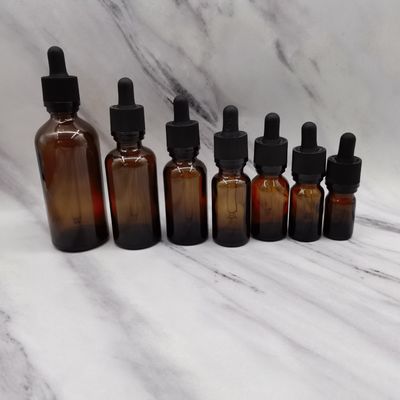 100ml Amber Cam Kozmetik Şişeler Damlalık Cırcır Kapatma Çocukları Korur
