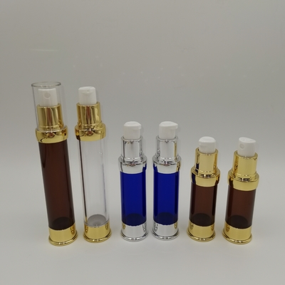 Losyon Aktüatör 15ml, 20ml, 30ml Losyon Serum Plastik Havasız Şişe için Metalize
