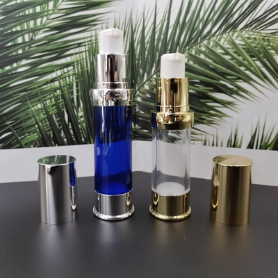 Losyon Aktüatör 15ml, 20ml, 30ml Losyon Serum Plastik Havasız Şişe için Metalize