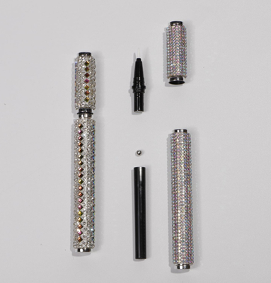 304 Çelik Top Boş Kozmetik Kalem Deri Tasarım Lüks tip Eyeliner Tutkal Kalem