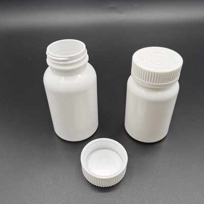 120cc Beyaz Hdpe Şişe Çocuk Kanıtı Kapağı Aşağıya Basıp Açmak İçin Çevirin