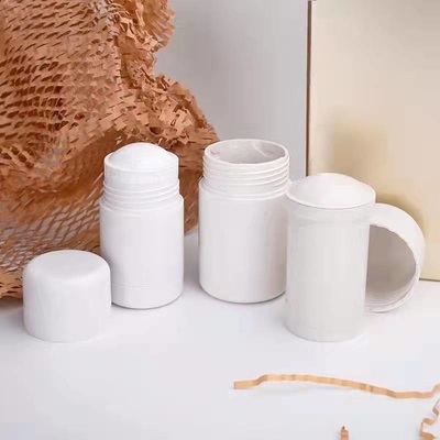 30g 50g Yuvarlak Şekil PCR Malzeme Plastik Doldurulabilir Deodorant Çubuk Konteyner