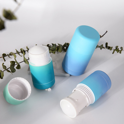 30g 50g Yuvarlak Şekil PCR Malzeme Plastik Doldurulabilir Deodorant Çubuk Konteyner