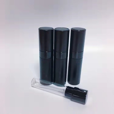 Seyahat Mini Konteyner Alüminyum Doldurulabilir Parfüm Sprey Şişesi 8ML Siyah Alüminyum Renk