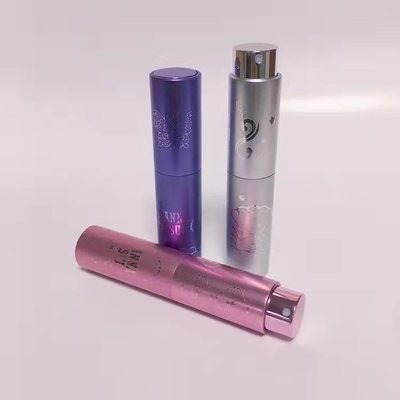 10ML Alüminyum Kabuk Kabartmalı Vidalı Parfüm Sprey Şişesi Dolum Lüks Tasarım