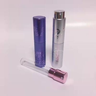 10ML Alüminyum Kabuk Kabartmalı Vidalı Parfüm Sprey Şişesi Dolum Lüks Tasarım