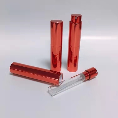 10ML Alüminyum Kapak Kırmızı Renk Doldurulabilir Parfüm Şişesi Parfüm Püskürtücü Mini Cep Püskürtücüler